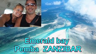 ZANZIBAR PEMBA ISLAND BY PLANE  MAGICAL EMERALD BAY WITH AURIC AIR AIRLINE TANZANIA [upl. by Lon]