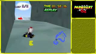 Mario Kart 64 Sherbet Land flap PB 42quot77 NTSC 35quot57 [upl. by Phionna]