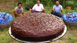 BIGGEST OREO CHOCOLATE CAKE RECIPE PREPARED BY OUR GRANDPA  Oreo Biscuit cake Recipe [upl. by Kitti]