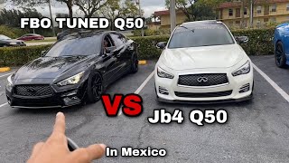 MY Q50 ON JB4 VS FBO TUNED Q50‼️SURPRISING RESULT🤭🔥 [upl. by Aseral]