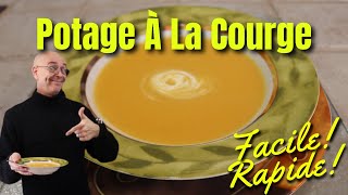 Recette simple de potage à la courge ou velouté à la courge musquée butternut [upl. by Ahsinam]