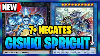 YuGiOh Gishki Spright Deck 7 Negates and Protection Gameplay and Deck Profile Combo Tutorial [upl. by Helsa]