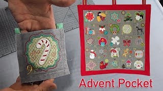 How to Sew an Advent Pocket with an quotin the hoopquot Block [upl. by Isiah378]