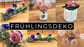 DIY FRÜHLINGSDEKO selbermachen  Schöne Dekoideen für den Frühling  Tischdeko mit Tulpen amp Ranunkel [upl. by Nonnag]