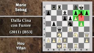 Partite Commentate di Scacchi 80  Hou Yifan vs Marie Sebag  Dalla Cina con Furore  2011 B53 [upl. by Giulio]