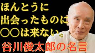 谷川俊太郎の名言集！大学に行きたくなかったから詩人になった！？ 言葉の天才が見てきた人生の深海とは 名言 天才 モチベーション [upl. by Mokas379]