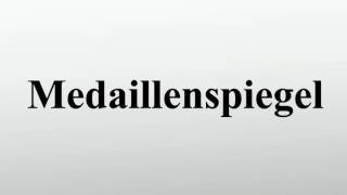 Medaillenspiegel [upl. by Publius]