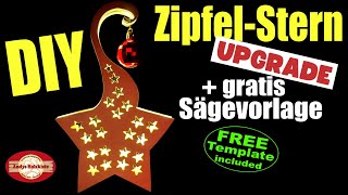 Weihnachtsdeko selber machen aus Holz gratis Sägevorlage Scroll saw project free pattern [upl. by Elmo]