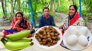 শুধুমাত্র কাঁচকলা ও ডিম দিয়েই বনিয়ে নিন দুর্দান্ত স্বাদের মুচমুচে পকোড়া  Pakora Recipe Bangla [upl. by Aiciles]