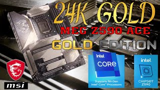 Meg Z590 Ace Gold Edition – Reveal The Pure Luster Gaming Motherboard Msi  e captain [upl. by Hale899]