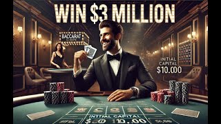 Baccarat strategies 9999 Win Rate 10K to 3M—Shattering Baccarat Records [upl. by Ashlen]