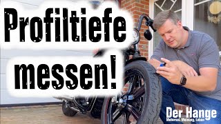 Profiltiefe beim Motorrad einfach messen [upl. by Eidarb]