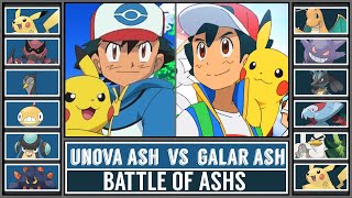 UNOVA ASH vs GALAR ASH  Pokémon Battle [upl. by Kostman357]