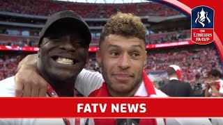 AKINFENWA INTERVIEWS ARSENAL AS THEY WIN EMIRATES FA CUP [upl. by Morville]