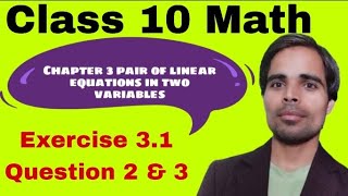 Class 10 math chapter 3 pair of linear equations in two variables  class 10 31  N k academy [upl. by Anicul607]