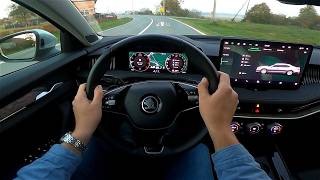 NEW Skoda Superb 20 TDI LampK  POV Test drive Enjoying the drive [upl. by Airlee851]