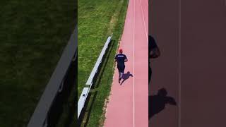 Matias Bilateral BelowKnee Amputee Running on the Track [upl. by Enois]