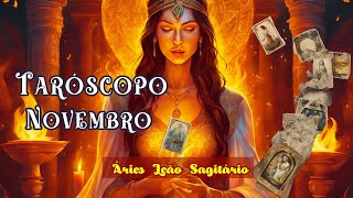 Tarot novembro Áries Leão Sagitário signos de Fogo [upl. by Shiff]