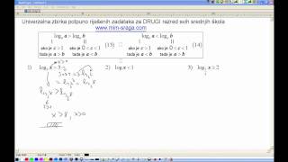 Mala škola matematike 2  LOGARITAMSKE NEJEDNADŽBE  vježba br5 [upl. by Zetnahs75]