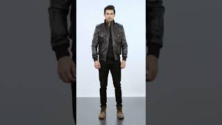 Agent Shadow Leather Bomber Jacket – Customized by poolvos leather [upl. by Rednael]