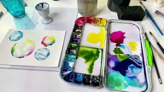 🫧 Painting bubbles in watercolor from viral video [upl. by Bolanger]