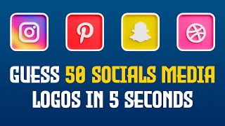 Can You Guess 50 Social Media Logos in 5 Seconds 🌐🔥 [upl. by Oona57]