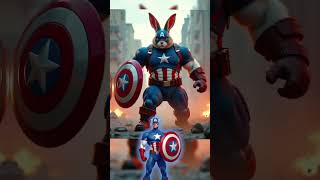 Super Heroes but as Big muscular rabbit 🐇 who is best 💥 avengers superheroes marvel dc shorts [upl. by Artek]