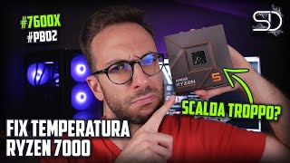 COME ABBASSARE LA TEMPERATURA DEL TUO RYZEN 7000 TEST 7600X [upl. by Ninette]