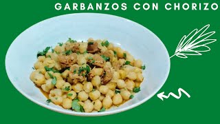 Garbanzos con chorizos Una receta muy sencilla [upl. by Mehala]