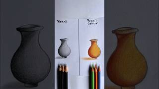 Which colour is the best❓ PENCIL 🆚 PENCIL COLOUR 🔥😱 drawing art challenge trend shorts [upl. by Acinorav]