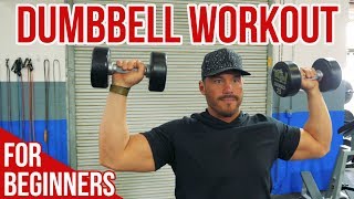 Dumbbell Workout for Beginners 13 Essential Exercises for Total Body Training [upl. by Yrffej]