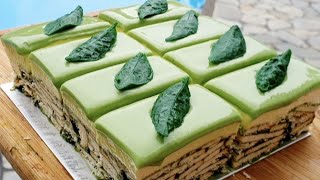 RESEPI KEK BATIK MATCHA INDULGENCE  kek yang sedap mudah amp cantik [upl. by Ellenod]