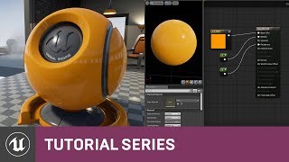 Intro to Materials Creating a Basic Material  02  v40 Tutorial Series  Unreal Engine [upl. by Yrtsed]