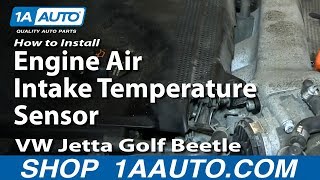 How To Replace Engine Air Intake Temperature Sensor 18T VW Jetta [upl. by Neyugn]