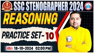 SSC Stenographer 2024  SSC Stenographer Reasoning Practice Set 10  Reasoning By Shobhit Sir [upl. by Littman462]