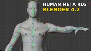 Tutorial Human Meta Rig  NEW Blender 42 Build [upl. by Acinoreb977]