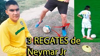 Como hacer 3 regates de Neymar Jr tutorial paso a paso [upl. by Anoved899]