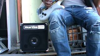 Hartke HD15 15 watt Hydrive Bass Guitar Amp  DeMoReViEw [upl. by Ahsimed227]