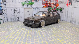 Golf 2 TFSI  Swap  neue Felgen 118 diecast tuning airride [upl. by Qifahs830]