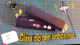 Glass Dip Pen Unboxing [upl. by Aicenek]