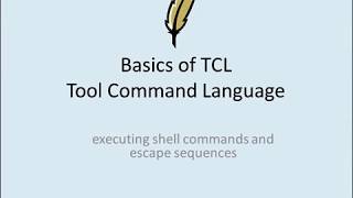 TCL lecture7  exec command and escape sequences  executing shell command in tcl [upl. by Hnim]