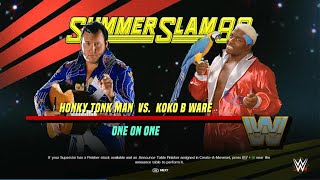 WWE 2k24 IC tournament match Honkey Tonk Man vs koko B Ware [upl. by Namzzaj711]