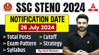 SSC Steno 2024 Vacancy  SSC Stenographer 2024 Notification Syllabus Exam Pattern Cut Off [upl. by Aiekat125]