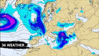 ΚΑΙΡΟΣ  8 Δεκεμβρίου 2024  Μοντέλο ECMWF  Υετός  βροχές Καταιγίδες  Στην Ευρώπη [upl. by Sophi]