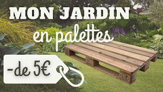 Un salon de jardin pour MOINS DE 5 EUROS  Meubles en palettes  étapes prix astuces [upl. by Heman]