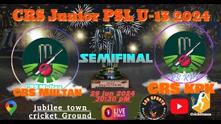 Live CRS Multan 🆚 CRS kpk Match 12 CRS Junior PSL U13 2024 [upl. by Winou]