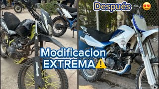 Modificación EXTREMA 🛵🏍️🧰👨‍🔧 [upl. by Anerev]