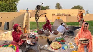 Morning Routine of Village Woman Pakistan  Village Life Pakistan  Cooking Traditional Breakfast [upl. by Branen]