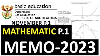 MEMO 2023 MATHEMATIC PAPER 1 FINAL NOVEMBER EXAMS THUNDEREDUC BY BSAM [upl. by Elamrej]