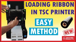 🖨️ Loading Ribbon in TSC 244 amp Pro Printer Install Ribbon in TSC  AbhishekIDcom [upl. by Mel564]